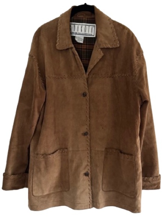 BB Dakota Jackets & Blazers - Vintage BB Dakota Tan Brown 100% Suede Leather Jacket Oversized Western Boho